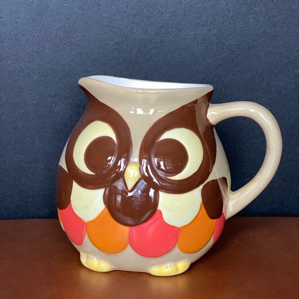 Mesa Home Products Hand Painted Ceramic Owl Creamer